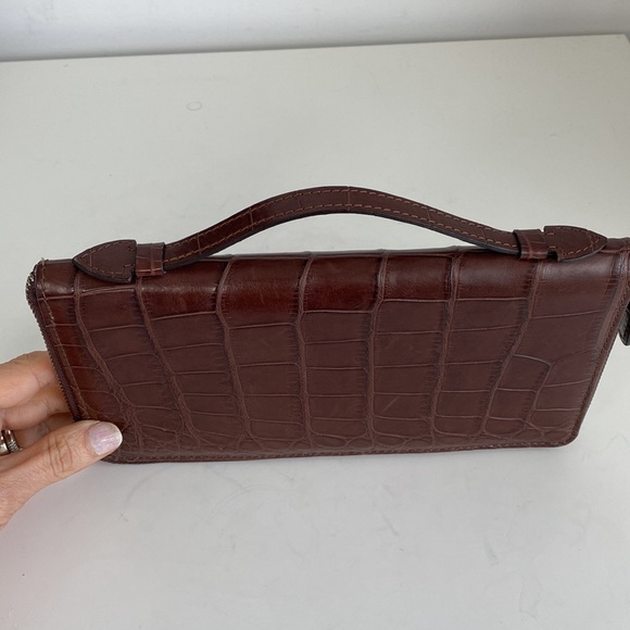 CAPORICCI REAL Alligator brown card holder - Picture 7 of 15